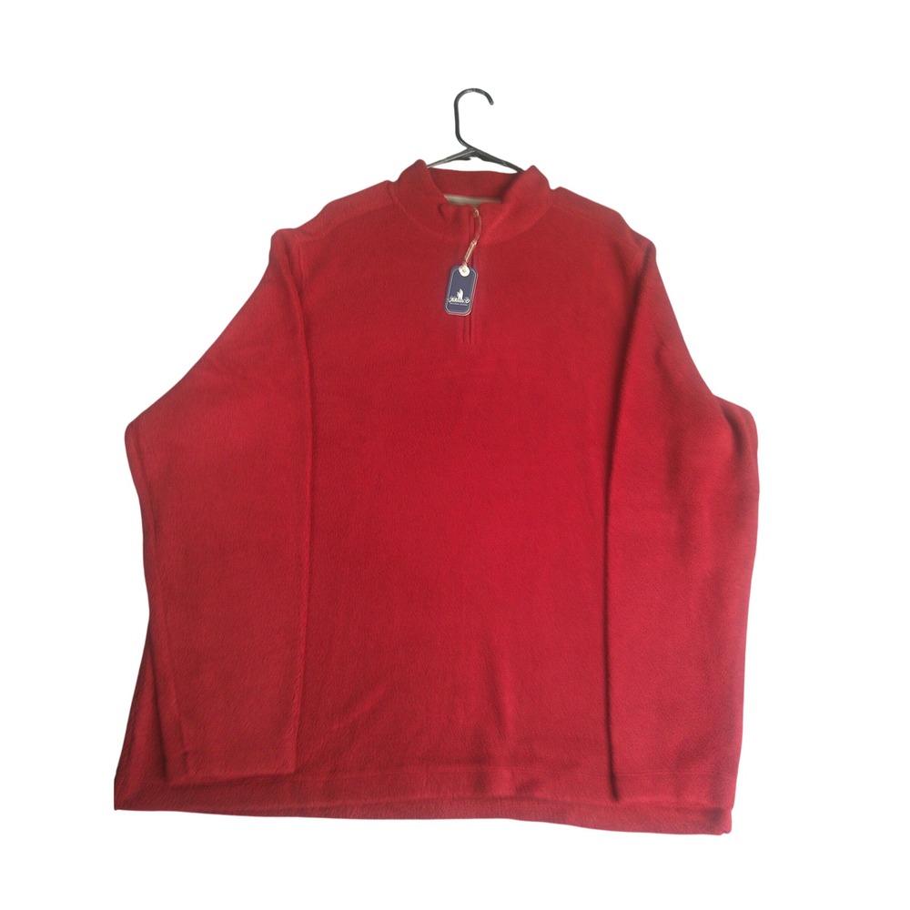 Johnnie-O Men's Zion Quarter Zip Fleece Pullover Pinot Red XL NEW with tags Soft